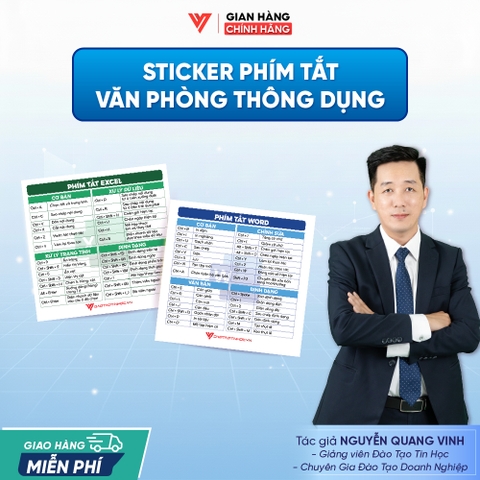 Nhãn Dán Phím Tắt Word, Excel Thông Dụng