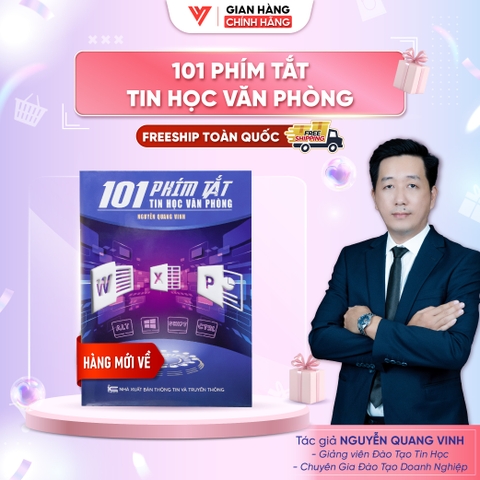 Sách 101 Phím Tắt Tin Học Văn Phòng ĐÀO TẠO TIN HỌC - Dạng sách 72 Trang In Màu Sắc Nét - Nguyễn Quang Vinh