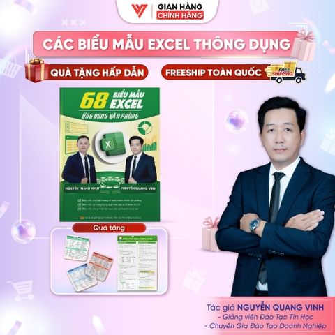 Sách 68 Biểu mẫu Excel Ứng dụng văn phòng