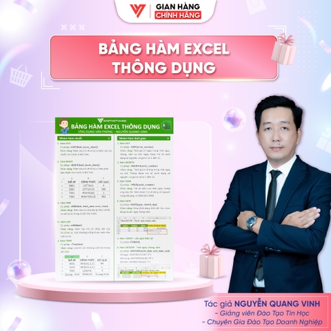 Bảng Tóm Tắt Hàm Excel Thông Dụng - Ứng dụng văn phòng - Đào tạo tin học