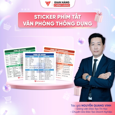 Nhãn Dán Phím Tắt Word, Excel, PowerPoint Thông Dụng