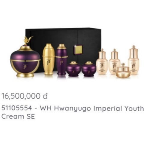 set kem dưỡng da trẻ 10 tuổi hoàn lưu cao giải quyết mọi vấn đề về da trả lại vẻ đẹp thanh xuân của làn da whoo hwanyu