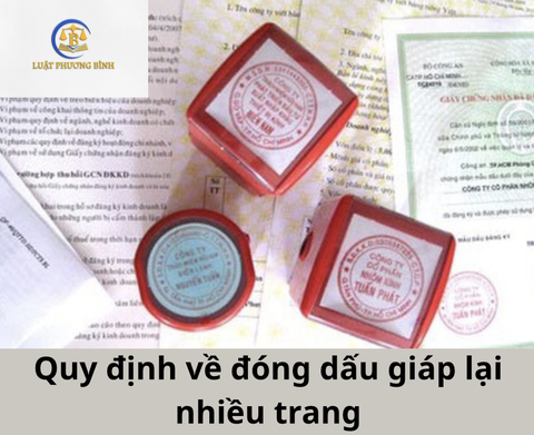 Quy định về đóng dấu giáp lai nhiều trang