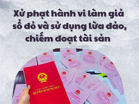 Xử phạt hành vi làm giả sổ đỏ và sử dụng lừa đảo, chiếm đoạt tài sản | Luật sư Luật hình sự | VietLawyer