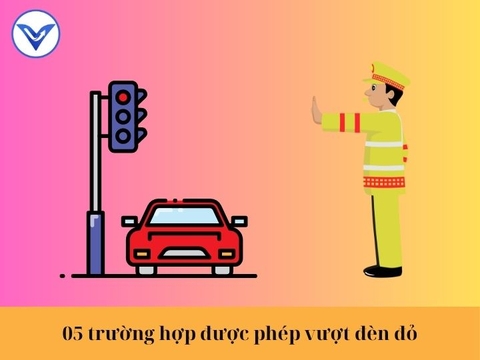 05 trường hợp được phép vượt đèn đỏ