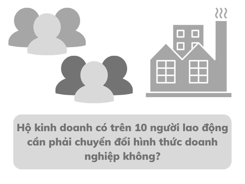 Hộ kinh doanh có trên 10 người lao động cần phải chuyển đổi hình thức doanh nghiệp không? | Luật sư tư vấn | VietLawyer