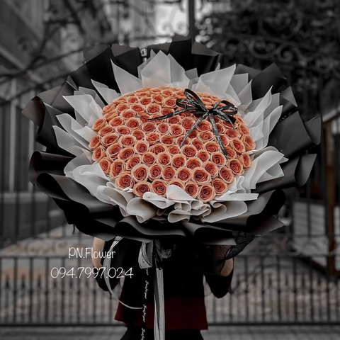 Hoa Sáp 99 Bông Bất Tử Nâu Đất