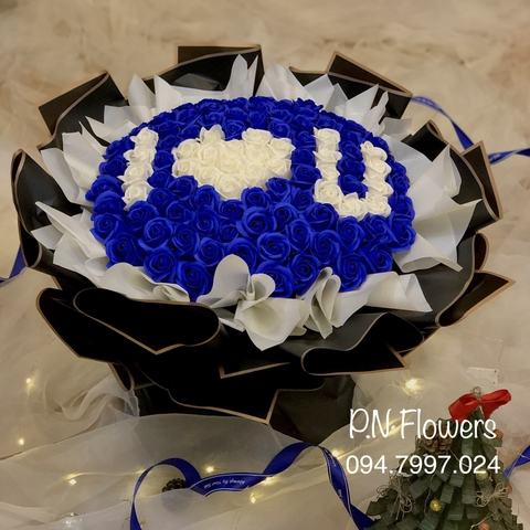 Hoa sáp 99 bông ILU xanh dương