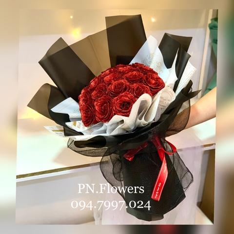 Hoa sáp kim tuyến 19 bông