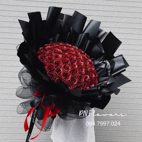Hoa Kim Tuyến 55 Bông Full Đen
