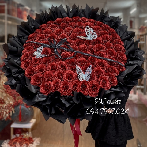 Hoa Sáp Kim Tuyến 90 bông đỏ