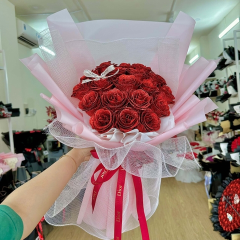 Bó 19 bông kim tuyến