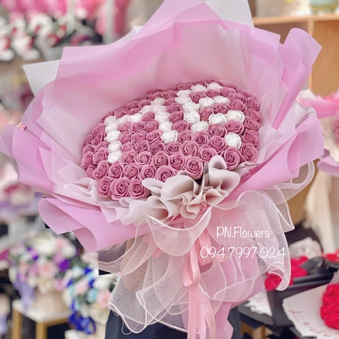 Hoa Sáp 99 Bông Chữ 