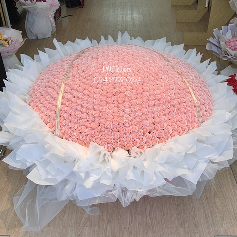 Hoa Sáp 999 Bông Hồng Cam