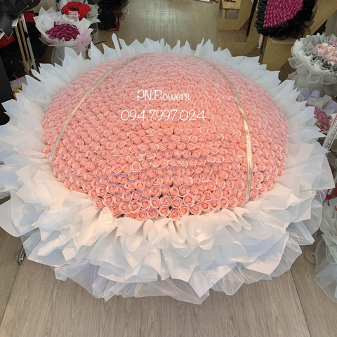 Hoa Sáp 999 Bông Hồng Cam