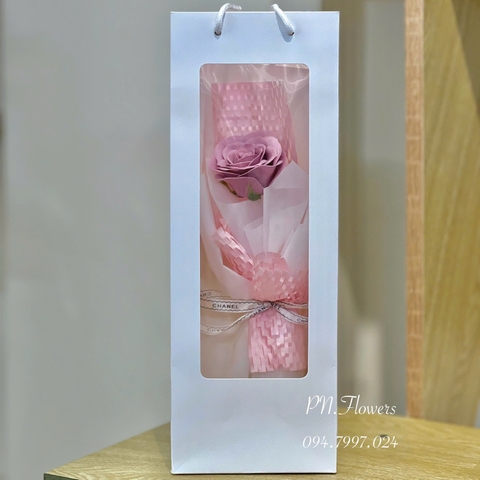 Túi Giấy Hoa Sáp 1 Bông Ecuador Nude