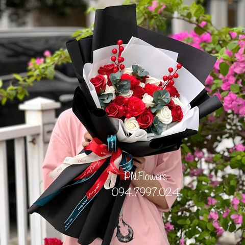 Bó Hoa Sáp Noel 26 Bông Mix