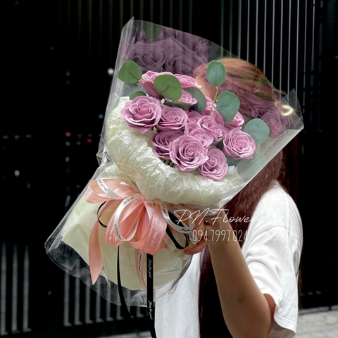 Bó Hoa Sáp 15 Bông Ecudor Hồng Môn