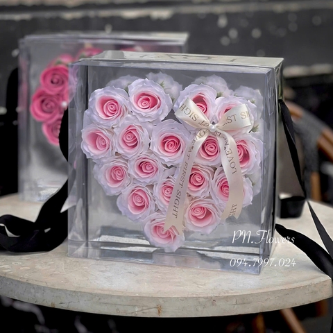 Hộp Tim Hoa Sáp Cao Cấp