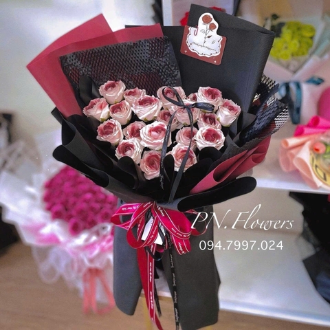 Bó Hoa Sáp Thơm 20 Bông 7 Lớp Xịt Sơn