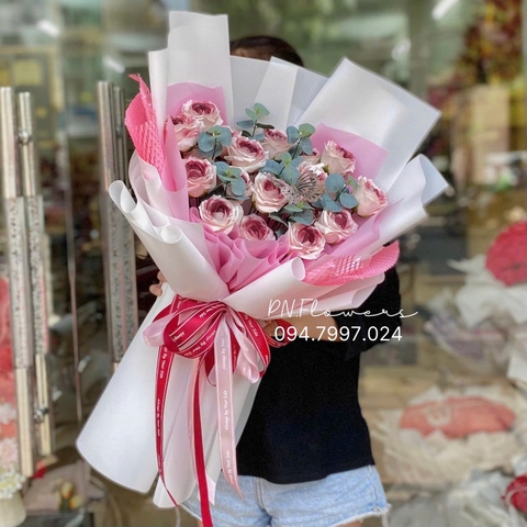 Bó Hoa Sáp 20 Bông Xịt Sơn