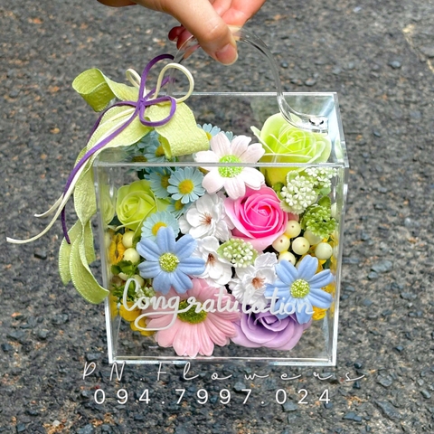 Vali Hoa Sáp Mini Tone Đủ Màu