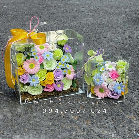 Vali Hoa Sáp Mini Tone Đủ Màu