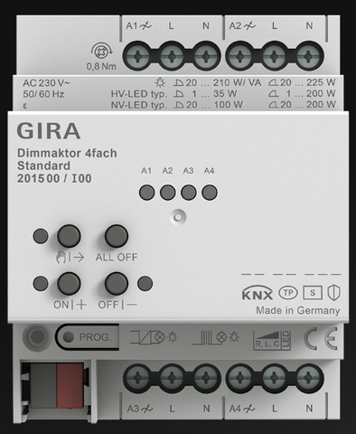 Dimmer Triac 4 kênh - Gira Germany