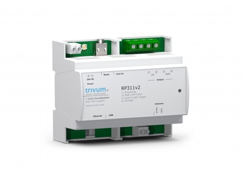 Bộ điều khiển âm thanh 1 vùng KNX gắn ray - Trivum
