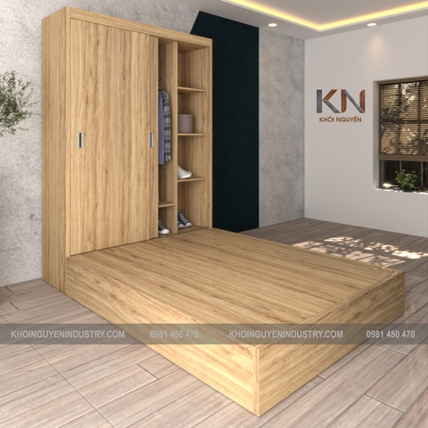 Giường kết hợp tủ/ GKHT-KN-01