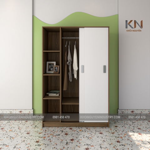 Tủ áo kệ vuông cánh lùa/ TAKVL-KN-01