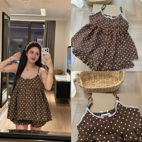 SET BI CHẤM NÂU SIÊU XINH C26051305