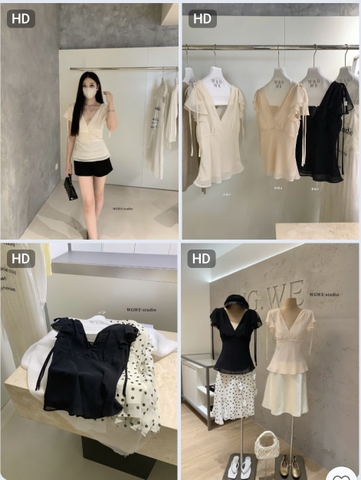 Áo tay bèo cổ V WGWE C26060401