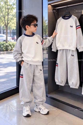 SET NỈ THÊU CÚN 2 SỌC BT HQ26091847