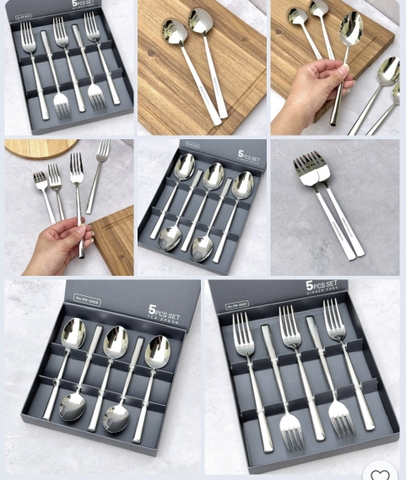 BỘ THÌA DĨA INOX 18/10 MYRESTO CUTLERY 5PCS CN26061132
