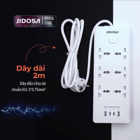 Ổ CẮM ĐIỆN ĐA NĂNG 2500W JIDOSA CL26091832