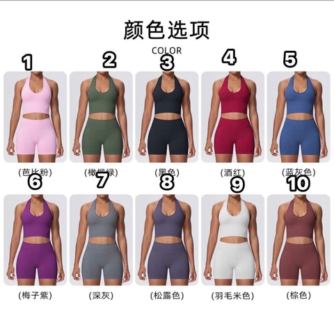Bộ tập cổ yếm + quần short C26081301