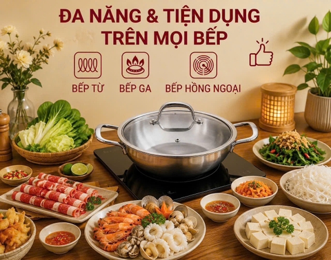 CHẢO LẨU ĐA NĂNG KIMSCOOK 26CM CN26060430