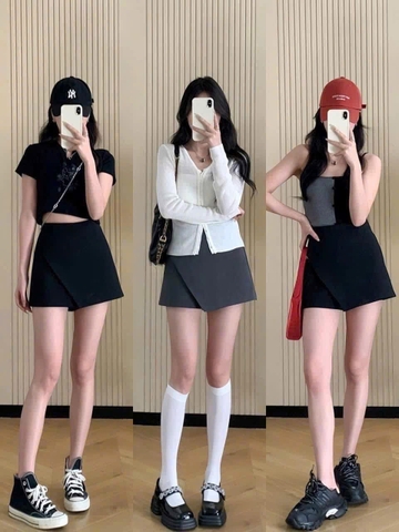 Quần giả váy dáng chữ A C26031001