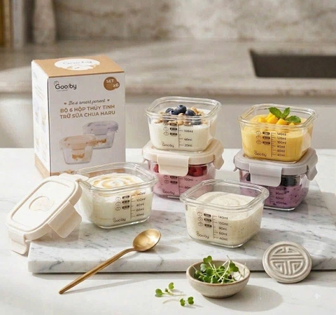 Set 4 hộp thuỷ tinh 140ml C26081230