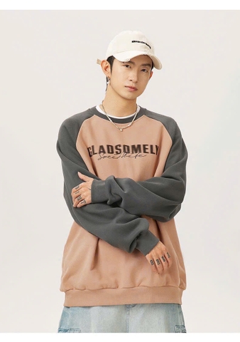 ÁO NỈ CỔ TRÒN PHỐI TAY GHI HÃNG CITY BOY T25110608