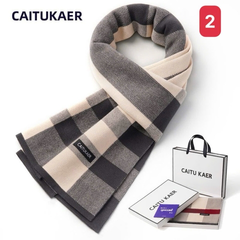 Khăn quàng cổ kẻ caro nam C25112303