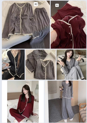 BỘ NỈ BĂNG MỊN PHỐI REN TQ26082650