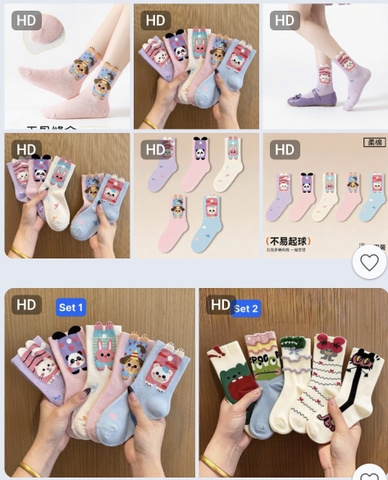 SET 5 ĐÔI TẤT DỄ THƯƠNG H26102940