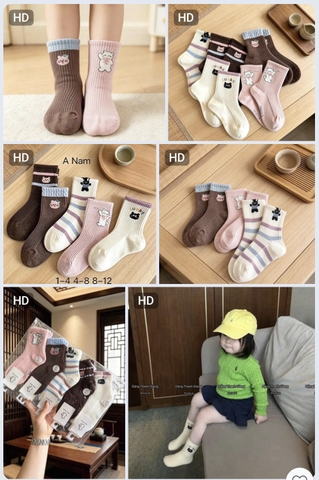 Set 10 đôi tất hồng xinh HQ26092942