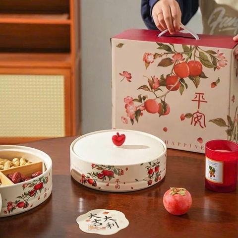 Mẫu khay mứt táo đỏ bình an C26011909