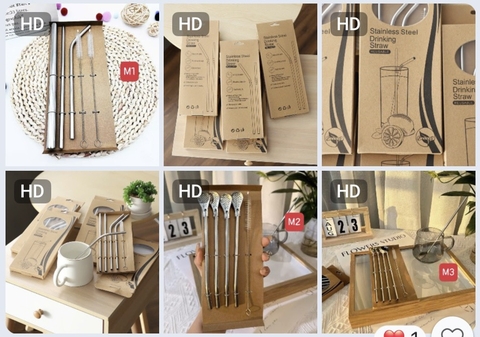 1 SET 5 MÓN ỐNG HÚT INOX + DỤNG CỤ VỆ SINH C26102707