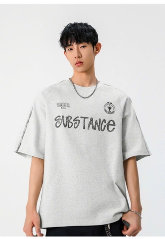 ÁO PHÔNG SUBSTANCE CITY màu ghi xám T26010603