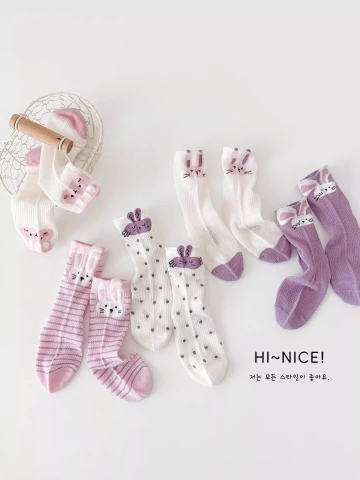 SET 5 ĐÔI TẤT LƯỚI THỎ TÍM THU ĐÔNG H26080345