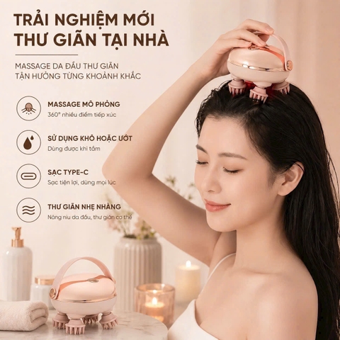 MÁY MASSAGE DA ĐẦU 4 ĐẦU SILICONE C26082531